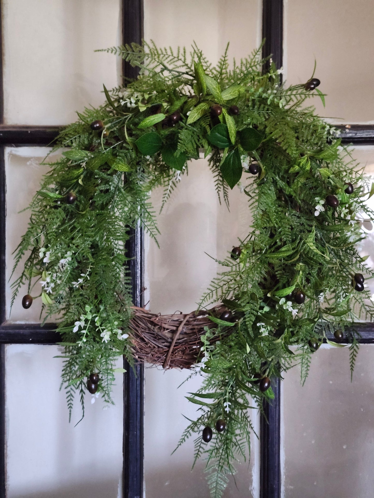 Olive & Fern Cascading Greenery Wreath