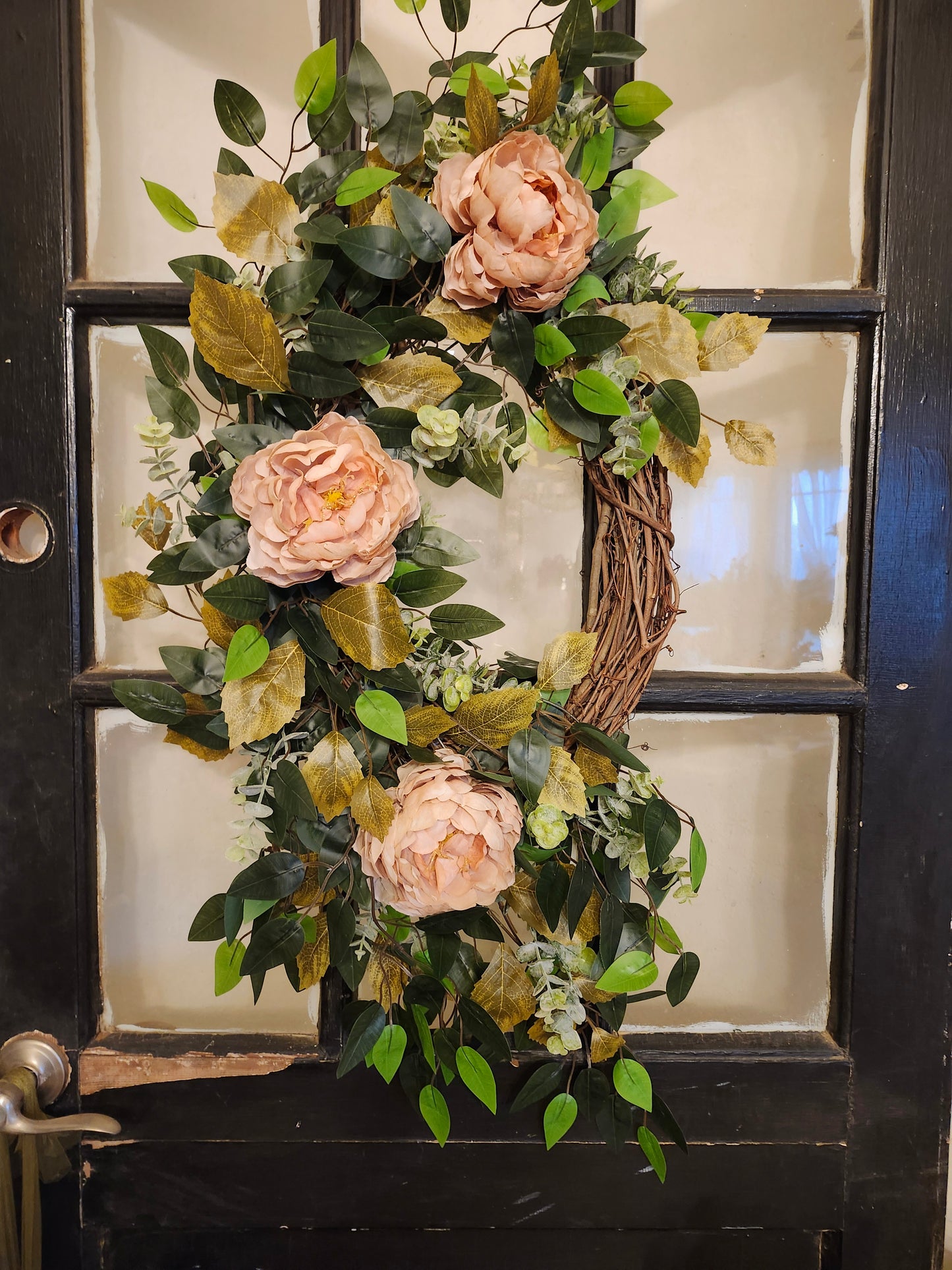 Romantic Blush Peony Garden Wreath