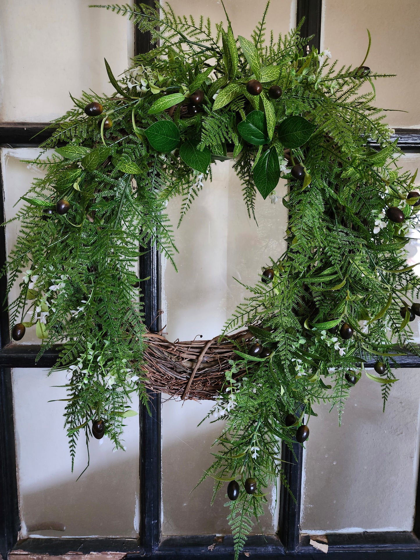 Olive & Fern Cascading Greenery Wreath