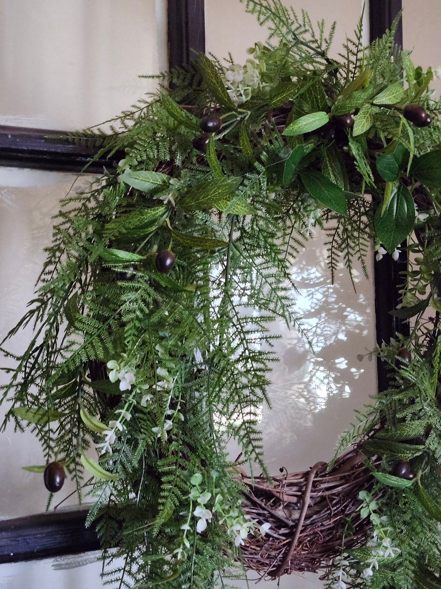 Olive & Fern Cascading Greenery Wreath